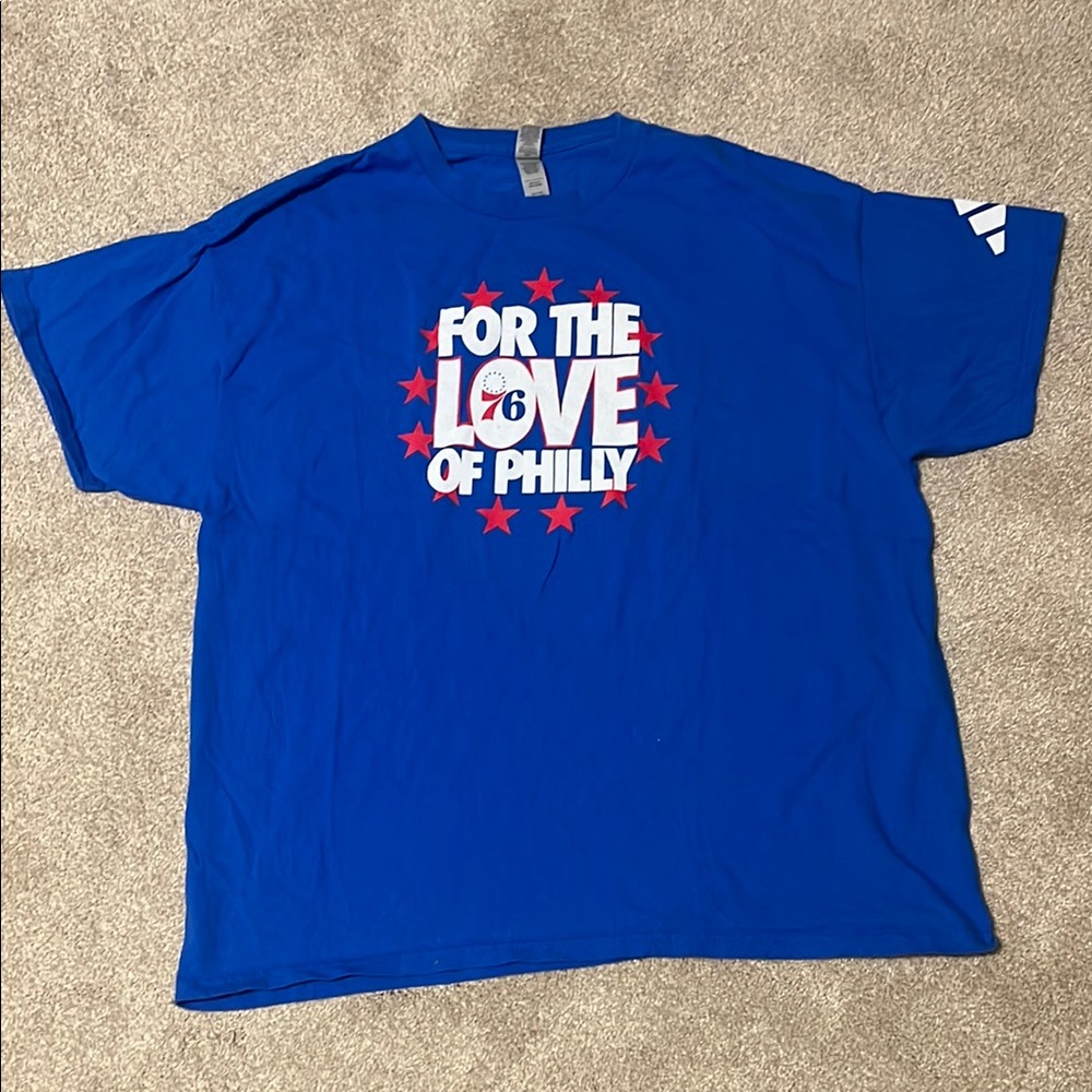 Philly 76’ers Blue Short Sleeve Tee- XL